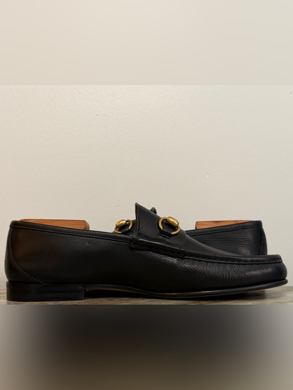 GUCCI 1953 Horsebit Leather Loafer Black Leather 9.5/10 US $1000 Brixton Jordaan - Picture 4 of 9
